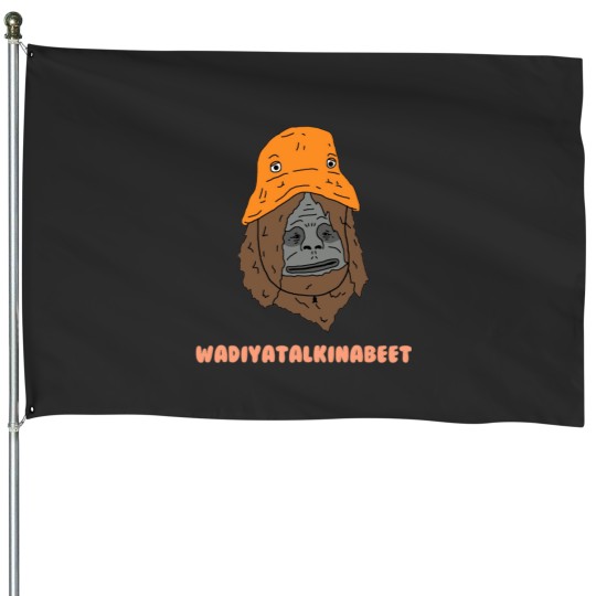 Discover Sassy the sasquatch wadiyatalkingabeet House Flags