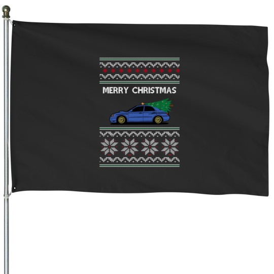 Discover WRX STI Ugly Christmas Sweatshirt Merry Christmas Subaaru Impreza JDM Gift for Car Guy Lov House Flags