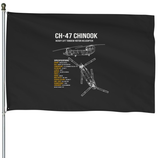 Discover CH47 Chinook Helicopter House Flags