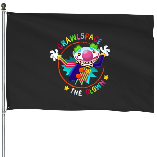 Discover Crawlspace The Clown! House Flags