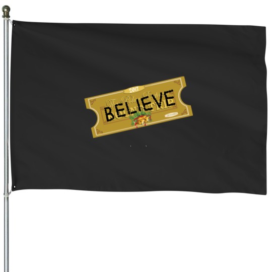 Discover Believe Polar Express Santa Ticket House Flags