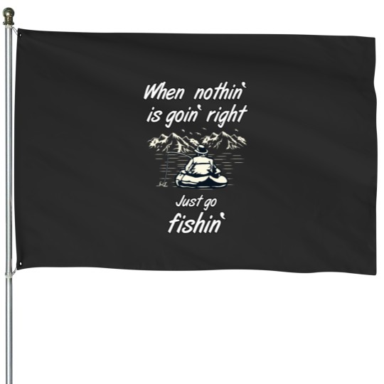 Discover angler fishing fishing fish fisherman men House Flags