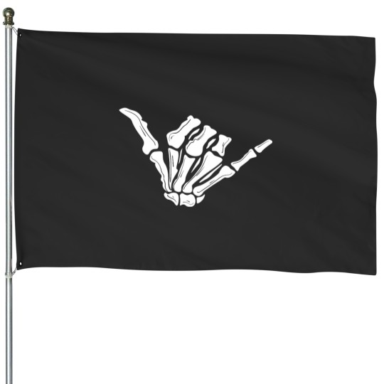 Discover Shaka Skeleton Hand House Flags
