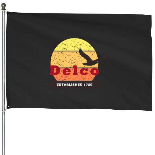 Discover Delco Est. 1789 Goose Distressed House Flags