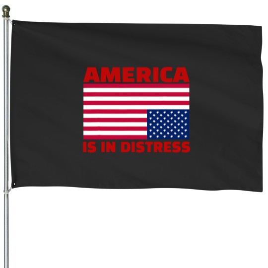 Discover America is in distress.Upside down American Flag House Flags