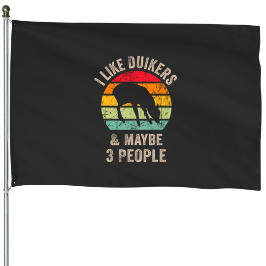 Discover funny vintage duikers antelope i like duikers and maybe 3 p House Flags
