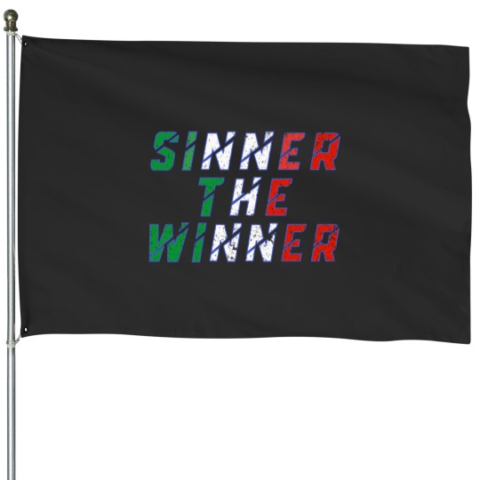 Discover Sinner the winner (Italian flag and azzurro colors) House Flags