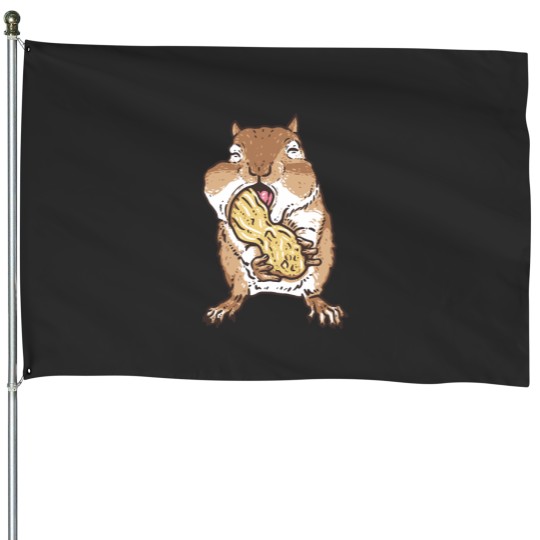 Discover Van Gogh the Chipmunk House Flags