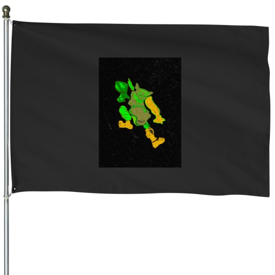 Discover Japanese God of Thunder Graphic House Flags