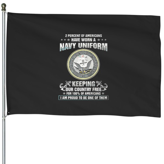 Discover Proud Us Navy Veteran House Flags