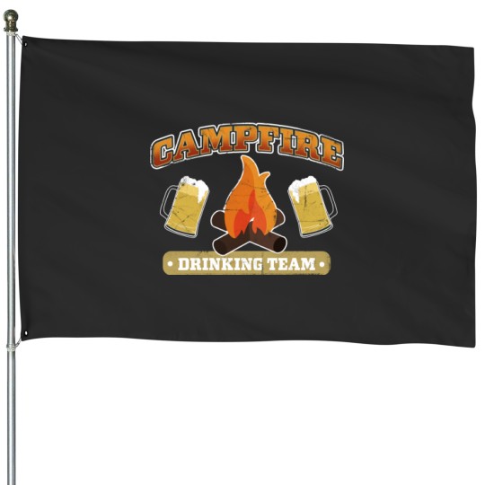 Discover Campfire Drinking Team Camping Life Adventure Smores Sweatshirt House Flags