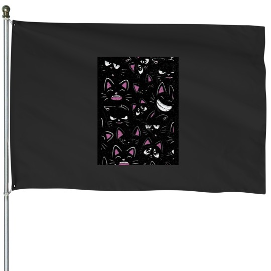 Discover Snowshoe Siamese Cat Graphic(1) House Flags