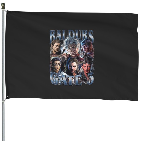 Discover Baldurs Gate 3 Vintage House Flags, Gift For Woman and Man Unisex House Flags