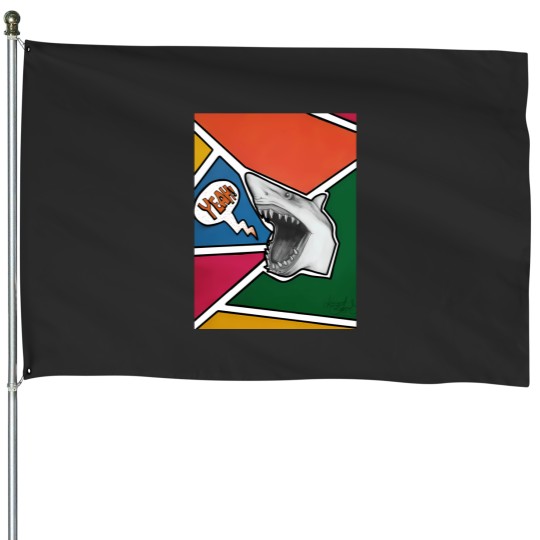 Discover Shark Puppet House Flags