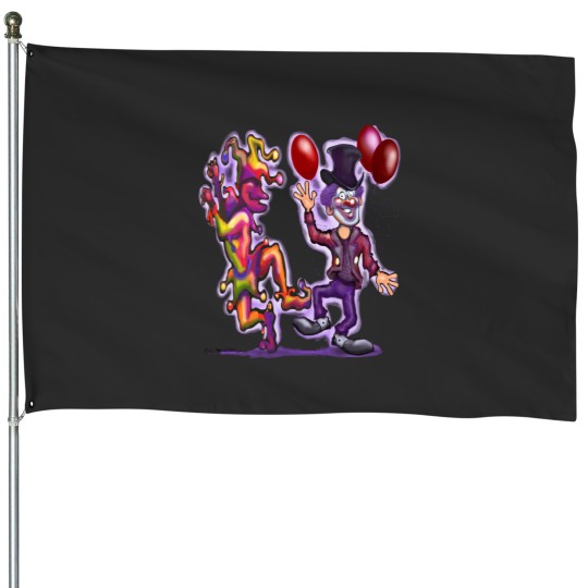 Discover Clowns (1) House Flags