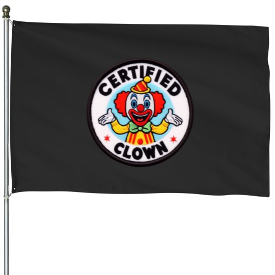 Discover Certified Clown Badge House Flags