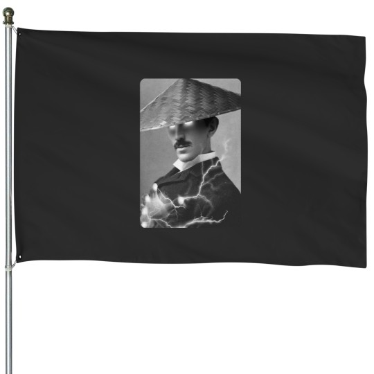 Discover Nikola Teslass Mortal T shirt Combat Science of Electricity Premium House Flags
