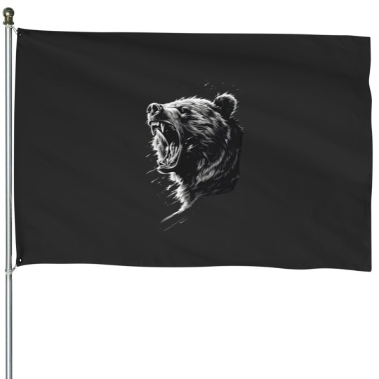Discover Grizzly Bear Gateway To Mountains House Flags