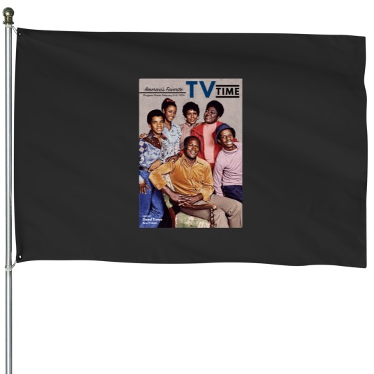 Discover Cast Of Good Times TV Time February 1974 House Flags