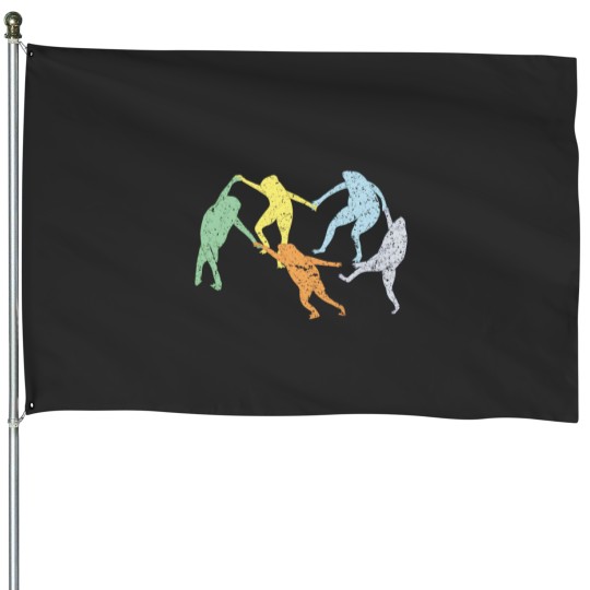 Discover Pastel frog dance House Flags