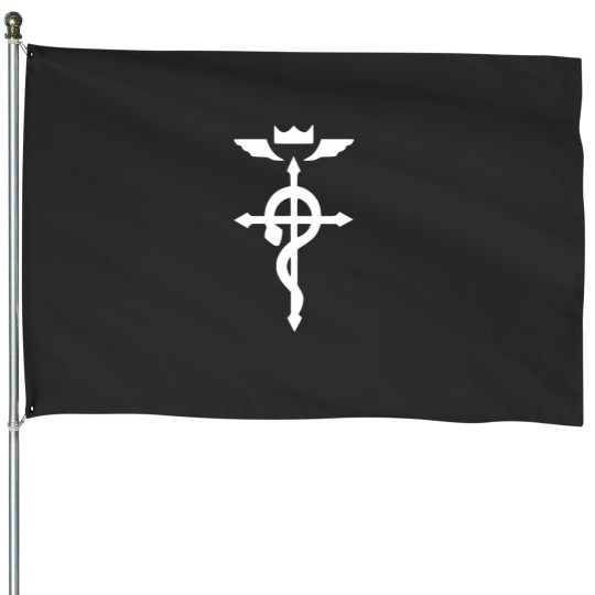 Discover Flamel Cross red and white Fullmetal alchemist House Flags