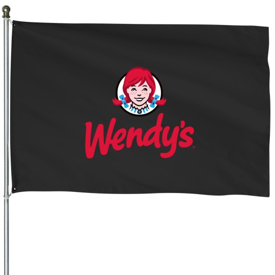 Discover Wendys Fast Food restaurant Logo House Flags