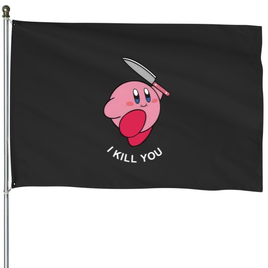 Discover Kirby I Kill You Embroidered House Flags