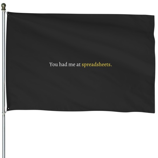 Discover You Had Me At Spreadsheets 3035 House Flags