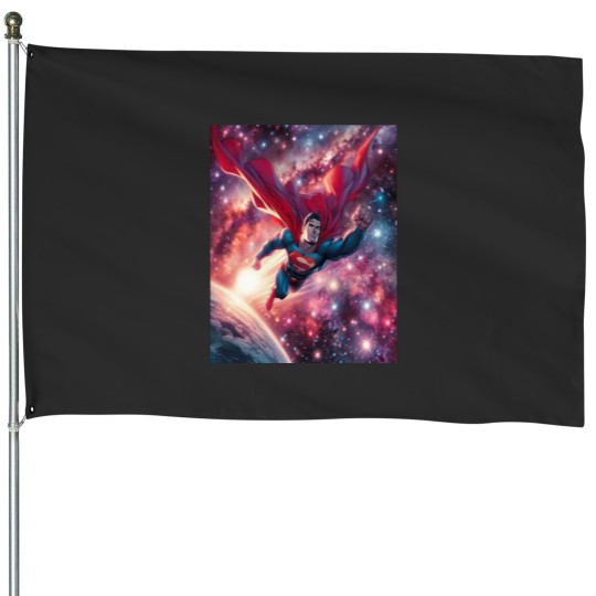 Discover Celebrate the Man of Steel House Flags