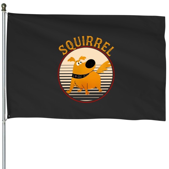 Discover Dug Dog Squirrel House Flags, Up Family Matching House Flags, Gift Ideas for Men Women