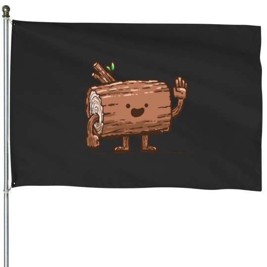 Discover The Friendly Log House Flags