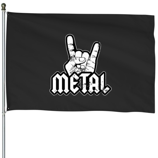 Discover Metal Metalhead Devil Horns Festival Band Metal House Flags