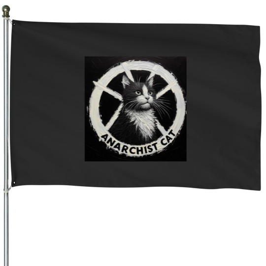 Discover Anarchist Cat House Flags