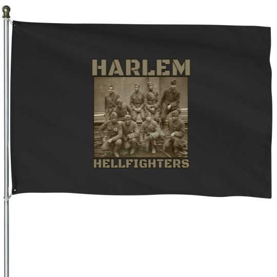 Discover Black Military History USA Black History Harlem Hellfighters Pullover Hoodie House Flags