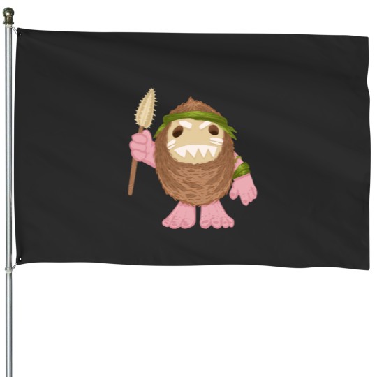 Discover Kakamora the coconut monster House Flags