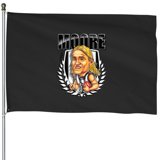 Discover Darcy Moore Cartoon - Collingwood Magpies Afl House Flags