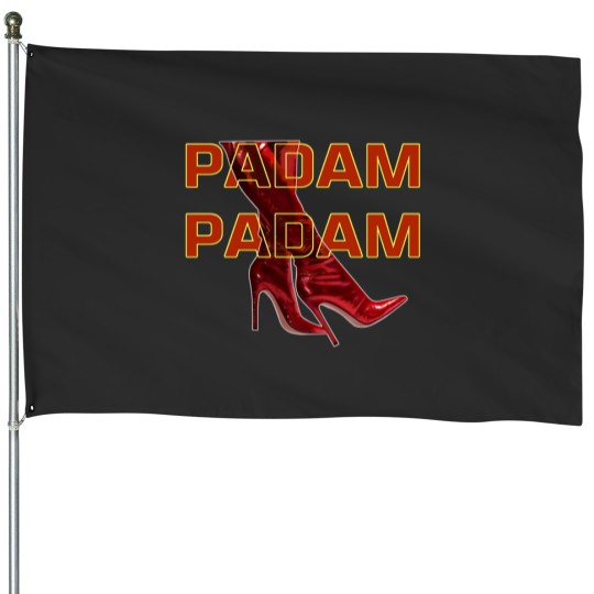 Discover PADAM PADAM Red Fierce Boots Short Sleeve House Flags