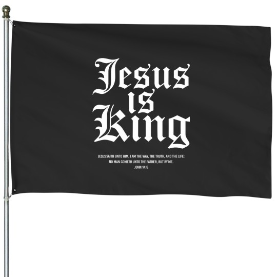 Discover Jesus Is King Christian Faith Men Women Gift House Flags