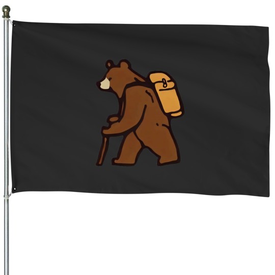 Discover Yosemite National Park Bear Hiker House Flags