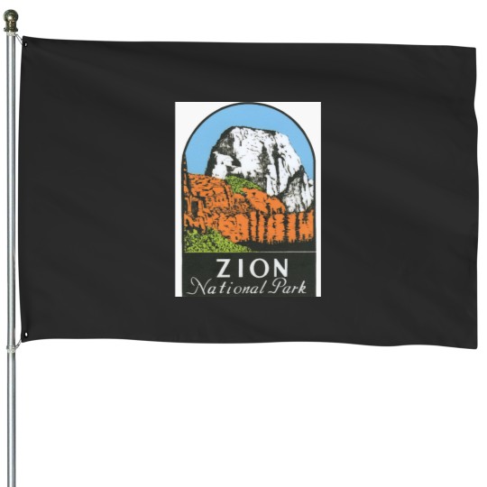 Discover Zion National Park Utah UT State Vintage Travel Decal House Flags