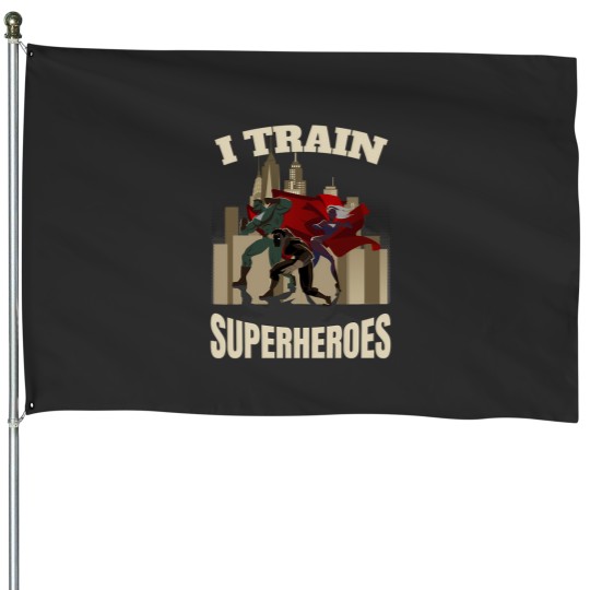 Discover I Train Superheroes Personal Trainer House Flags