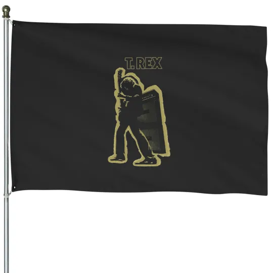 Discover Electric Warrior T.Rex House Flags