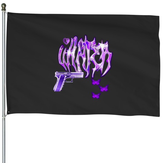 Discover Purple y2k OPIUM House Flags