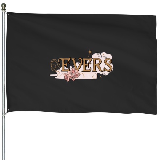 Discover The School for Good and Evil The Evers Pink Floral Fantasy Logo House Flags