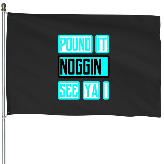 Discover Noggin Dude House Flag - Fun Design