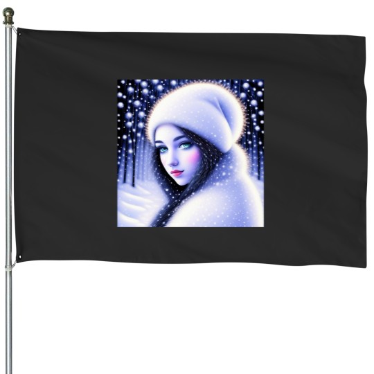 Discover Let it snow  Classic House Flags