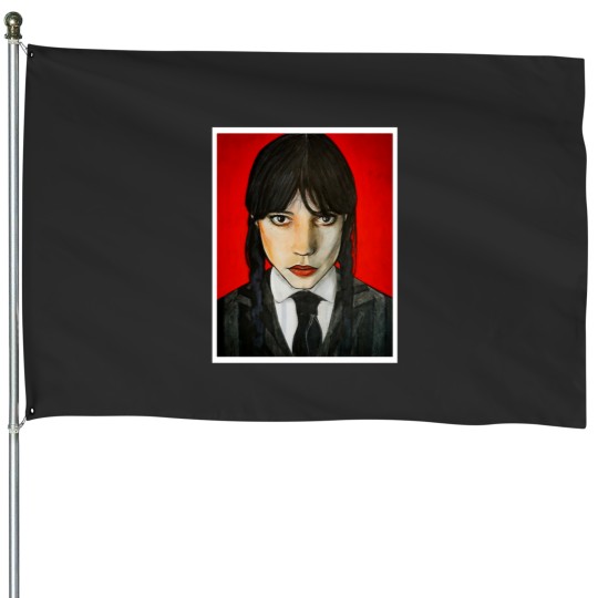 Discover Wednesday Addams House Flags