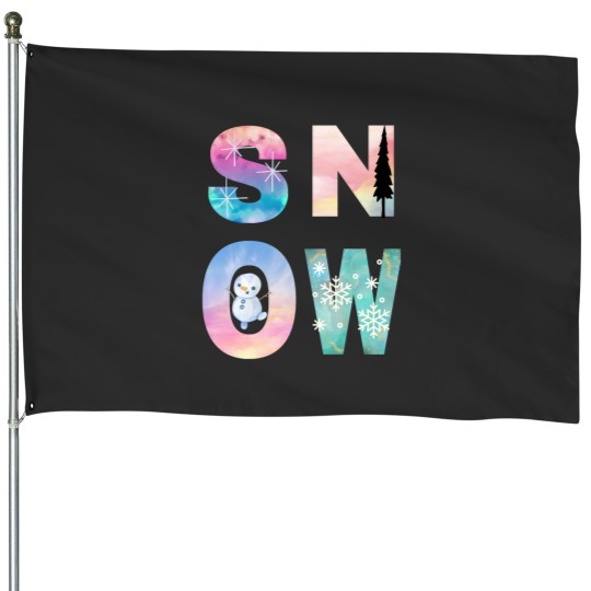Discover Let it snow, let it snow Classic House Flags