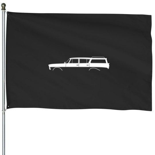 Discover Car-Silhouette---For-1960-Rambler-Classic-Station-Wagon T-Shirt House Flags