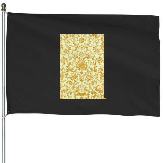 Discover yellow-gold pattern with flower motifs House Flags